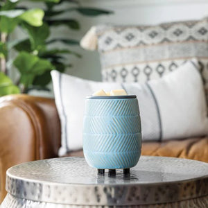 Blue herringbone Illumination Electric Warmer