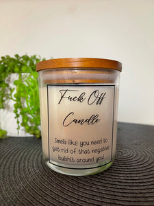 "Fuck Off Candle" Elegance Quote Candle