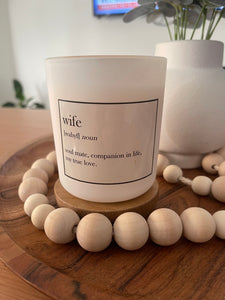 "wife" Quote  Elegance Candle