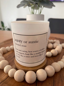 "aunty or auntie" Quote  Elegance Candle