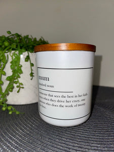 'Mum' Quote  Elegance Candle