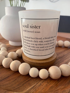 "Soul Sister" Quote  Elegance Candle