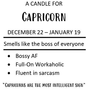 Zodiac Candle Capricorn Wicks End Candles