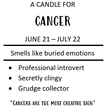 Zodiac Candle - Cancer