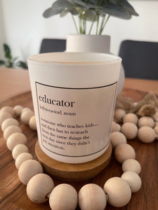 "Educator" Quote  Elegance Candle