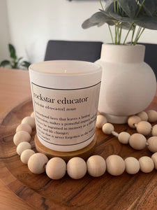 "rockstar educator" Quote  Elegance Candle