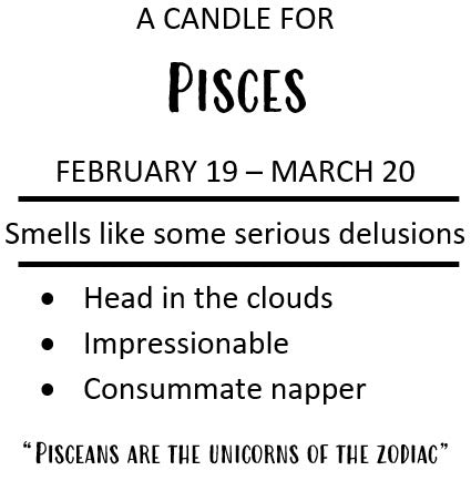 Zodiac Candle - Pisces