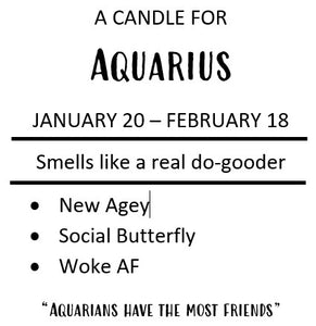 Zodiac Candle - Aquarius