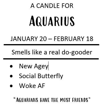 Zodiac Candle - Aquarius