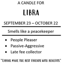 Load image into Gallery viewer, Zodiac Candle - Libra