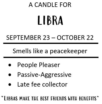 Zodiac Candle - Libra