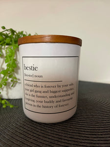 'Bestie" Quote  Elegance Candle