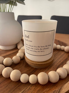 "Dad" Quote  Elegance Candle