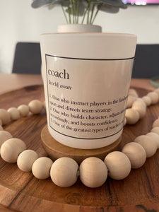 "Coach" Quote  Elegance Candle