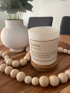 "Teacher" Quote  Elegance Candle