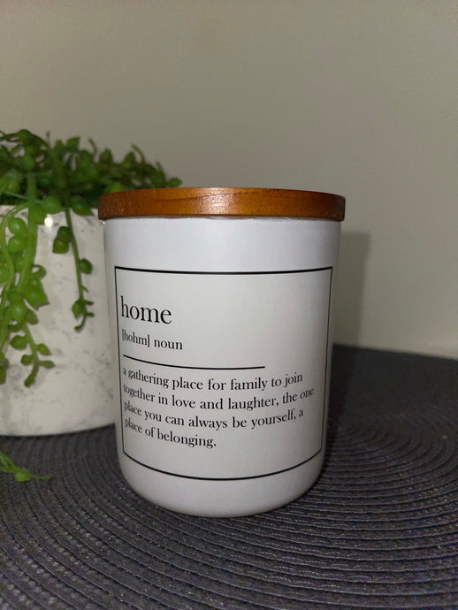 'Home' Quote  Elegance Candle