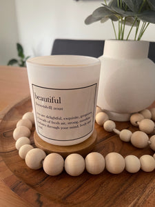 "beautiful" Quote  Elegance Candle