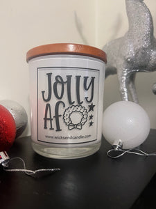 ‘Jolly AF’ Christmas Elegance Candle